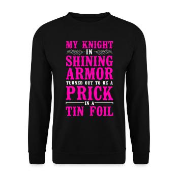 Happy Divorce Party My Knight In - Unisex Pullover - Schwarz - Vorne - Alina (178cm) & Michal (187cm)