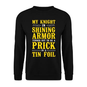 Happy Divorce Party My Knight In - Unisex Pullover - Schwarz - Vorne - Alina (178cm) & Michal (187cm)