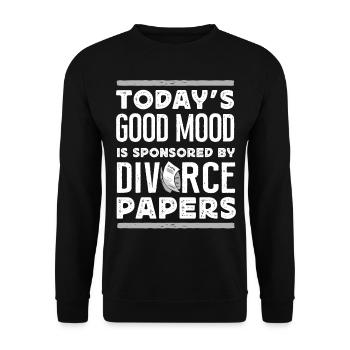 Happy Divorce Party Today's Good - Unisex Pullover - Schwarz - Vorne - Alina (178cm) & Michal (187cm)