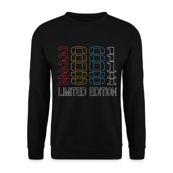 Limited Edition 2001 Geburtstag 2001 Vintage Retro - Unisex Pullover - Schwarz - Vorne - Alina (178cm) & Michal (187cm)