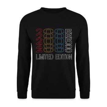 Limited Edition 2005 Geburtstag 2005 Vintage Retro - Unisex Pullover - Schwarz - Vorne - Alina (178cm) & Michal (187cm)