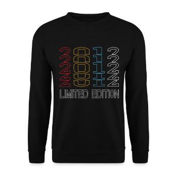 Limited Edition 2012 Birthday 2012 Vintage Retro - Unisex Sweatshirt - black - Front - Alina (178cm) & Michal (187cm)
