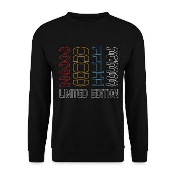 Limited Edition 2013 Birthday 2013 Vintage Retro - Unisex Sweatshirt - black - Front - Alina (178cm) & Michal (187cm)