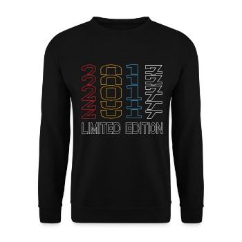 Edition Limitée 2017 Anniversaire 2017 Vintage Rétro - Sweat-shirt Unisexe - noir - Devant - Alina (178cm) & Michal (187cm)