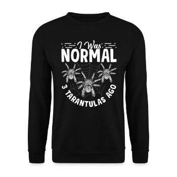 J’étais normal devant 3 tarentules tarentules - Sweat-shirt Unisexe - noir - Devant - Alina (178cm) & Michal (187cm)