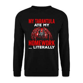 Tarentula a mangé mon animal de compagnie de devoirs - Sweat-shirt Unisexe - noir - Devant - Alina (178cm) & Michal (187cm)