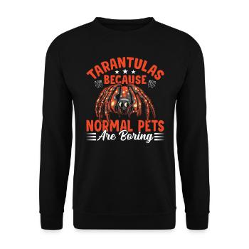 Normale Haustiere Sind Langweilig - Unisex Pullover - Schwarz - Vorne - Alina (178cm) & Michal (187cm)