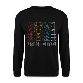 Limited Edition 2021 Geburtstag 2021 Vintage Retro - Unisex Pullover - Schwarz - Vorne - Alina (178cm) & Michal (187cm)
