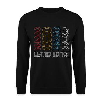 Limited Edition 2023 Geburtstag 2023 Vintage Retro - Unisex Pullover - Schwarz - Vorne - Alina (178cm) & Michal (187cm)