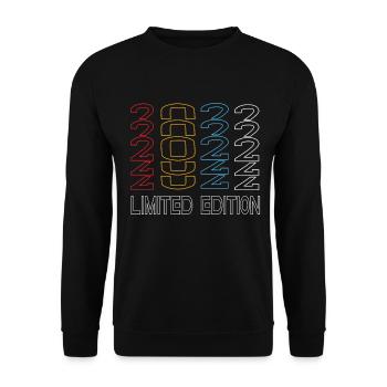 Edition Limitée 2022 Anniversaire 2022 Vintage Rétro - Sweat-shirt Unisexe - noir - Devant - Alina (178cm) & Michal (187cm)
