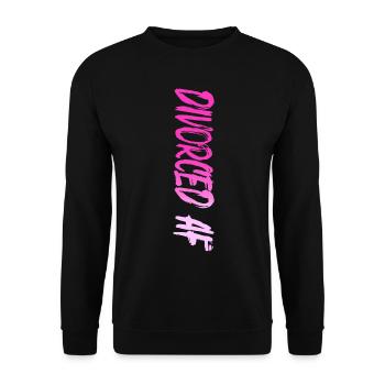 Happy Divorce Party Divorced Af - Unisex Sweatshirt - black - Front - Alina (178cm) & Michal (187cm)