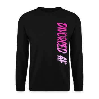 Happy Divorce Party Divorced Af - Unisex Sweatshirt - black - Front - Alina (178cm) & Michal (187cm)