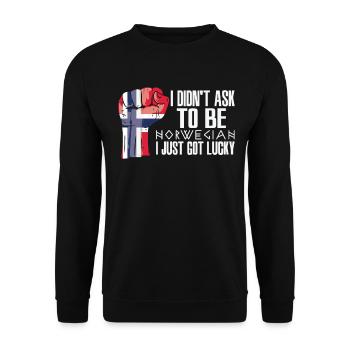 Fierté norvégienne Drapeau norvégien cultivé - Sweat-shirt Unisexe - noir - Devant - Alina (178cm) & Michal (187cm)