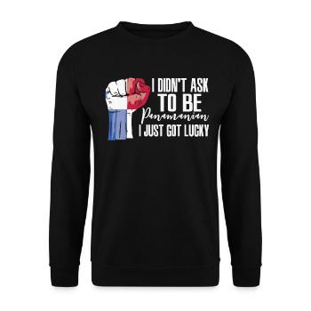Panamanian Pride Panama Flag Grown Panamanian - Unisex Sweatshirt - black - Front - Alina (178cm) & Michal (187cm)