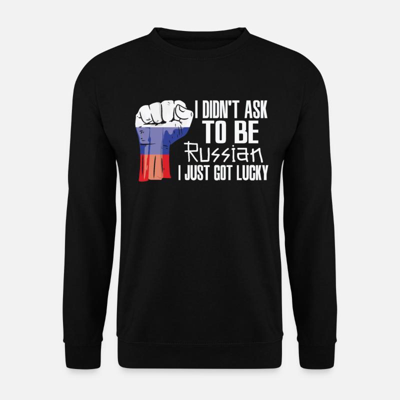 Russischer Stolz Russische Flagge Gewachsen - Unisex Pullover - Schwarz