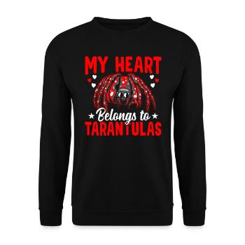 The heart belongs to the tarantula owner - Unisex Sweatshirt - black - Front - Alina (178cm) & Michal (187cm)
