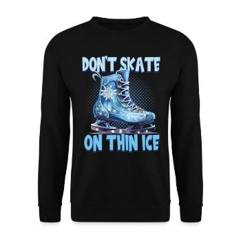 Patineur sur glace Patinage sur glace Patinage sur glace - Sweat-shirt Unisexe - noir - Devant - Alina (178cm) & Michal (187cm)