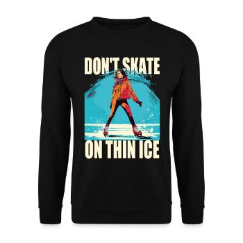 Patineur sur glace Patinage sur glace Patinage sur glace - Sweat-shirt Unisexe - noir - Devant - Alina (178cm) & Michal (187cm)