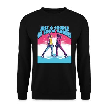 Ice skater Ice skating Ice skating - Unisex Sweatshirt - black - Front - Alina (178cm) & Michal (187cm)
