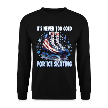 Patineur sur glace Patinage sur glace Patinage sur glace - Sweat-shirt Unisexe - noir - Devant - Alina (178cm) & Michal (187cm)