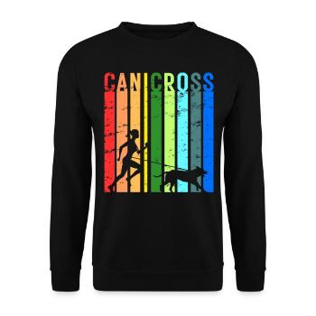 Canicross Dog Sports Dog Running Idea - Unisex Sweatshirt - black - Front - Alina (178cm) & Michal (187cm)