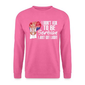 Fierté serbe Drapeau serbe cultivé - Sweat-shirt Unisexe - rose - Devant