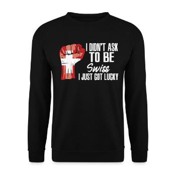 Fierté suisse Drapeau suisse cultivé - Sweat-shirt Unisexe - noir - Devant - Alina (178cm) & Michal (187cm)
