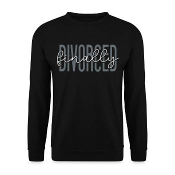 Happy Divorce Party Divorced - Unisex Sweatshirt - black - Front - Alina (178cm) & Michal (187cm)