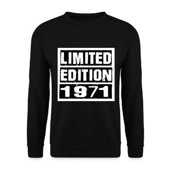Edition Limitée 1971 Anniversaire 1971 Vintage Rétro - Sweat-shirt Unisexe - noir - Devant - Alina (178cm) & Michal (187cm)