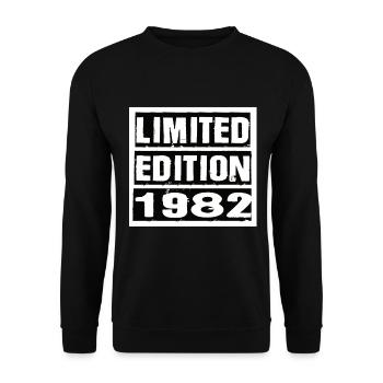 Edition Limitée 1982 Anniversaire 1982 Vintage Rétro - Sweat-shirt Unisexe - noir - Devant - Alina (178cm) & Michal (187cm)