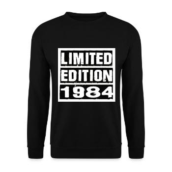 Edition Limitée 1984 Anniversaire 1984 Vintage Rétro - Sweat-shirt Unisexe - noir - Devant - Alina (178cm) & Michal (187cm)
