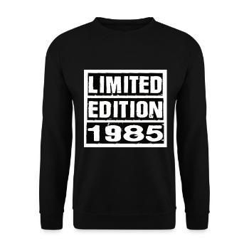 Edition Limitée 1985 Anniversaire 1985 Vintage Rétro - Sweat-shirt Unisexe - noir - Devant - Alina (178cm) & Michal (187cm)