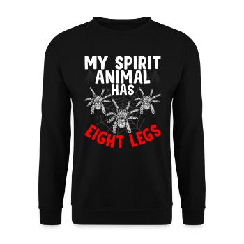 Power Animal Eight Legs Tarantula Owner Pet - Unisex Sweatshirt - black - Front - Alina (178cm) & Michal (187cm)