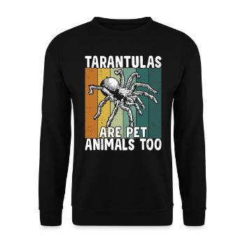 Tarentules, animaux domestiques, propriétaires d’araignées - Sweat-shirt Unisexe - noir - Devant - Alina (178cm) & Michal (187cm)