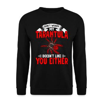 Tarentula ne t’aime pas non plus Pet - Sweat-shirt Unisexe - noir - Devant - Alina (178cm) & Michal (187cm)