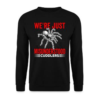 Misunderstood cuddly tarantula owners - Unisex Sweatshirt - black - Front - Alina (178cm) & Michal (187cm)