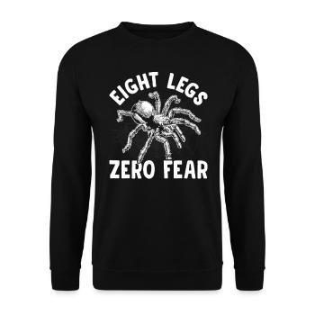 Eight Legs Zero Fear Tarantula Propriétaire Pet - Sweat-shirt Unisexe - noir - Devant - Alina (178cm) & Michal (187cm)