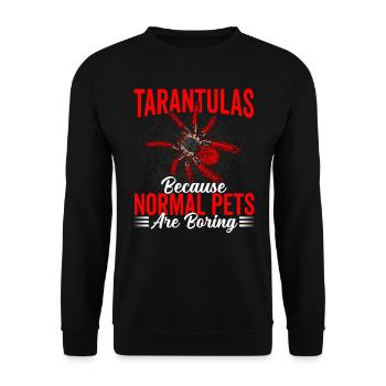 Normale Haustiere Sind Langweilig - Unisex Pullover - Schwarz - Vorne - Alina (178cm) & Michal (187cm)