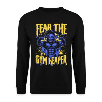 Peur de la faucheuse de gymnase - Sweat-shirt Unisexe - noir - Devant - Alina (178cm) & Michal (187cm)