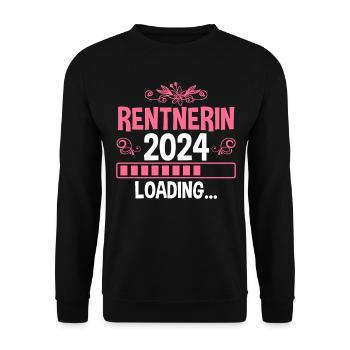 Rentnerin 2024 Pension Ruhestand Rente - Unisex Pullover - Schwarz - Vorne - Alina (178cm) & Michal (187cm)