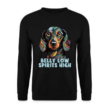 Dog Saying Dachshund Design pour les amoureux des chiens - Sweat-shirt Unisexe - noir - Devant - Alina (178cm) & Michal (187cm)