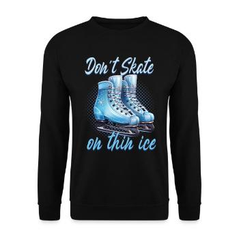 Patineur sur glace Patinage sur glace Patinage sur glace - Sweat-shirt Unisexe - noir - Devant - Alina (178cm) & Michal (187cm)