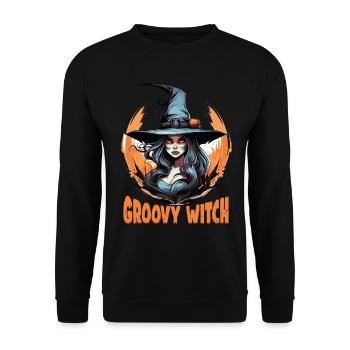 Magische Dunkle Kunst Okkulte Hexen Designs - Unisex Pullover - Schwarz - Vorne - Alina (178cm) & Michal (187cm)