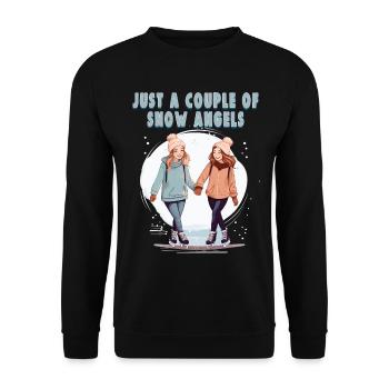 Ice skater Ice skating Ice skating - Unisex Sweatshirt - black - Front - Alina (178cm) & Michal (187cm)