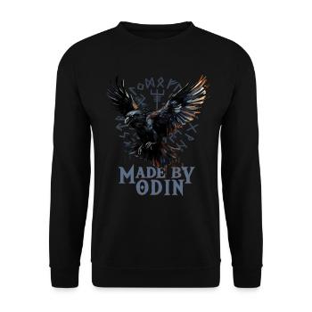 Made by odin Wikinger Kultur - Unisex Pullover - Schwarz - Vorne - Alina (178cm) & Michal (187cm)