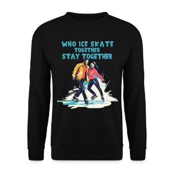 Patineur sur glace Patinage sur glace Patinage sur glace - Sweat-shirt Unisexe - noir - Devant - Alina (178cm) & Michal (187cm)