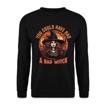 Magische Dunkle Kunst Okkulte Hexen Designs - Unisex Pullover - Schwarz - Vorne - Alina (178cm) & Michal (187cm)