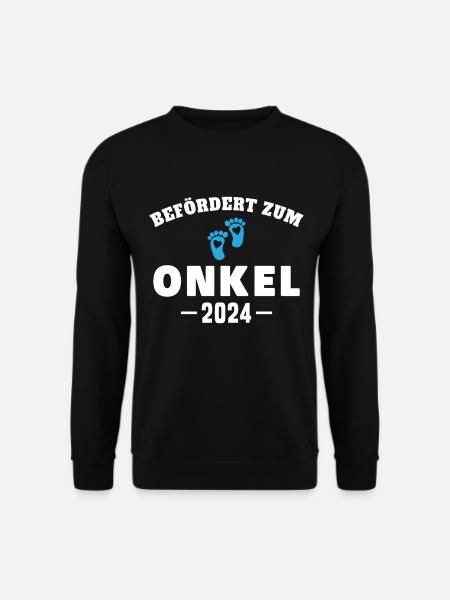 Babyparty Schwangerschaft Befördert zum Onkel 2024 - Unisex Pullover - Schwarz