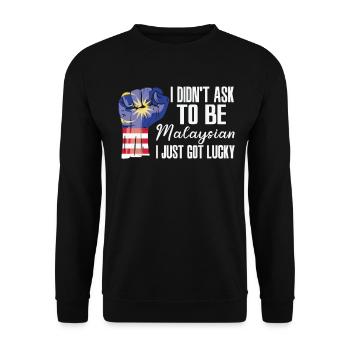 Malaysian Pride Malaysia Flag Grown Malaysian - Unisex Sweatshirt - black - Front - Alina (178cm) & Michal (187cm)