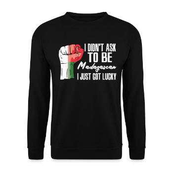 Fierté de Madagascar Drapeau de Madagascar cultivé - Sweat-shirt Unisexe - noir - Devant - Alina (178cm) & Michal (187cm)